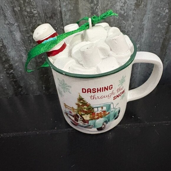Christmas Kitchen Ornaments Spatulas Mini Colander Mug Hot Cocoa Tree Truck - Picture 6 of 15